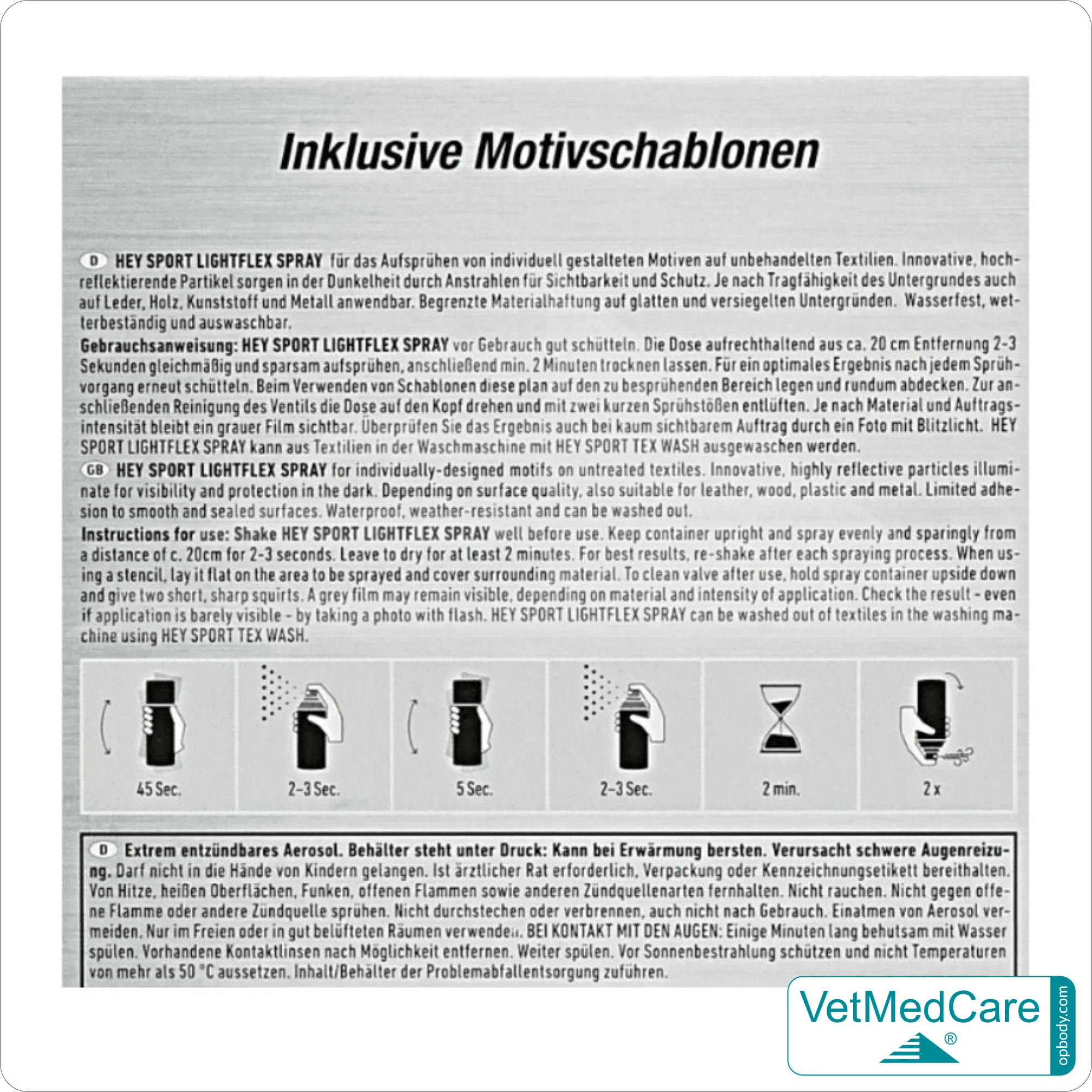 HEY SPORT LIGHTFLEX | Reflektor Sicherheitsspray 4 HEY SPORT LIGHTFLEX | Reflektor Sicherheitsspray