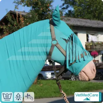 Sleazy / Sleezy Pferde Body, Pferdehaube - Fliegenschutz, Mückenschutz bzw. Insektenschutz von Kopf, Ohren und Hals - mit Stirnfransen | VetMedCare 7 Sleazy / Sleezy Pferde Body, Pferdehaube - Fliegenschutz, Mückenschutz bzw. Insektenschutz von Kopf, Ohren und Hals - mit Stirnfransen | VetMedCare