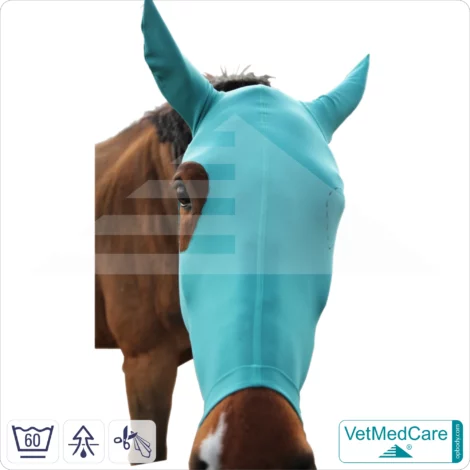 Pferde Kopfmaske | Schutz für Augen, Kopf und Ohren - ohne Augenausschnitt | Horse Head-Ear Protector | VetMedCare® 6 Pferde Kopfmaske | Schutz für Augen, Kopf und Ohren - ohne Augenausschnitt | Horse Head-Ear Protector | VetMedCare®