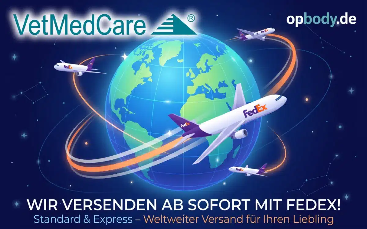 FedEx Versand ab sofort bei uns im Shop möglich | wenn Geschwindigkeit und Präzision gefordert sind 1 VetMedCare Opterationsbody für Tiere | Tierbodys Weltweiter FedEx Versand